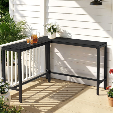 55.12 x 55.12 in. Square Outdoor Patio Bar Table