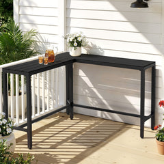 55.12 x 55.12 in. Square Outdoor Patio Bar Table