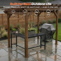 55.12 x 55.12 in. Square Outdoor Patio Bar Table