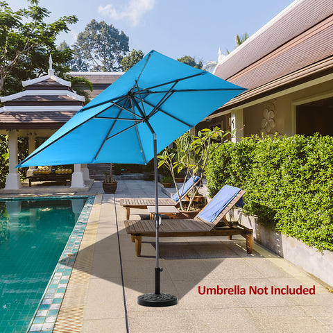 Pellebant 30lbs Outdoor Round Patio Market Umbrella Base Holder Filled with Concrete