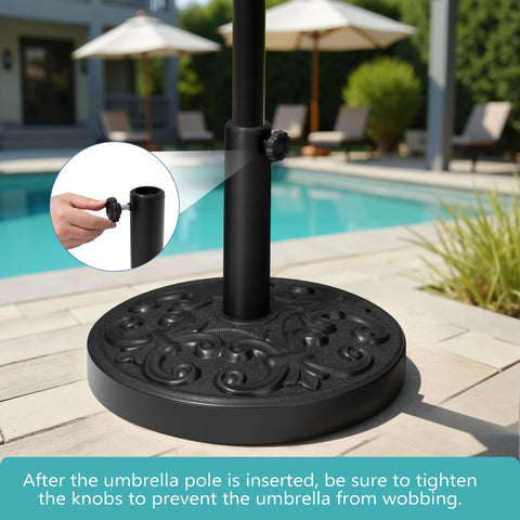 Pellebant 45 lbs. Cement 3D Surface Patio Umbrella Base