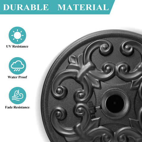 Pellebant 45 lbs. Cement 3D Surface Patio Umbrella Base