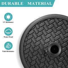 Pellebant 30/45lbs Heavy Duty Patio Market Umbrella Base