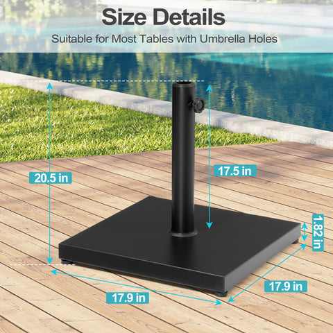 Crestlive Products 55 lbs. Cement Patio Umbrella Base in Black