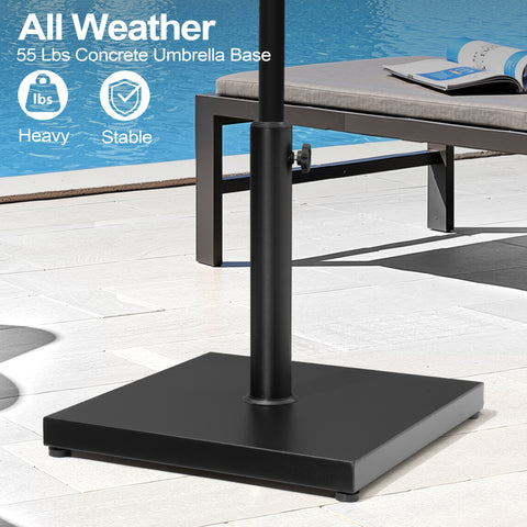 Crestlive Products 55 lbs. Cement Patio Umbrella Base in Black
