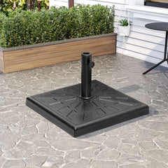 Pellebant 42lbs Cement Filled Black Patio Umbrella Base