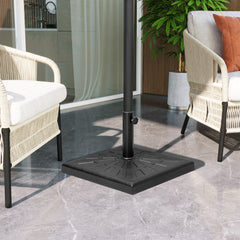 Pellebant 42lbs Cement Filled Black Patio Umbrella Base