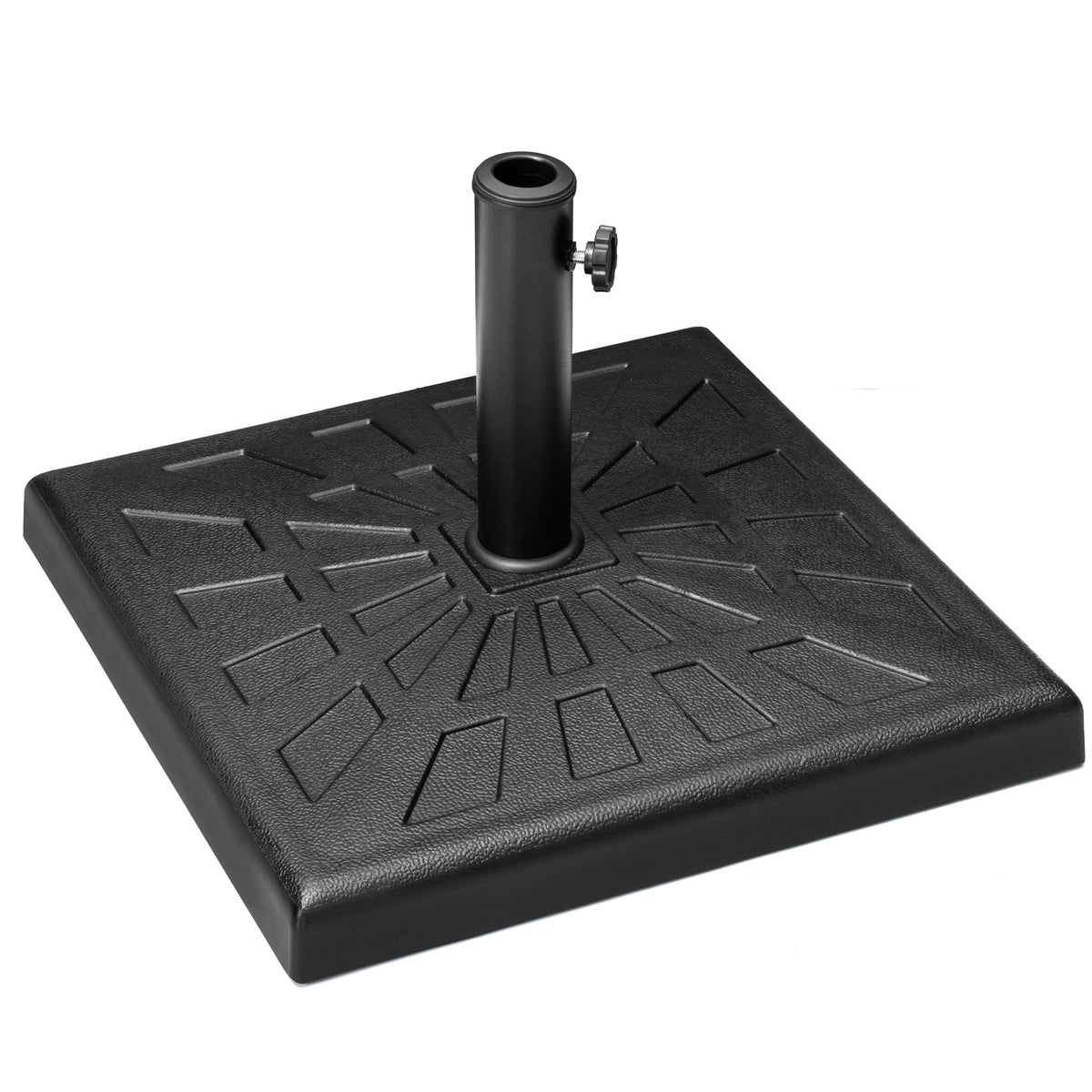 Pellebant 42lbs Cement Filled Black Patio Umbrella Base