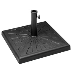 Pellebant 42lbs Cement Filled Black Patio Umbrella Base