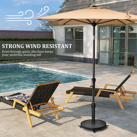 Pellebant 40 Lbs Market Umbrella Base With Wheels