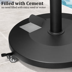 Pellebant 40 Lbs Market Umbrella Base With Wheels