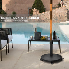 Pellebant 40 Lbs Market Umbrella Base With Wheels