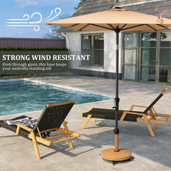 Pellebant 55 lb. Metal Cement Patio Umbrella Base with Wheels