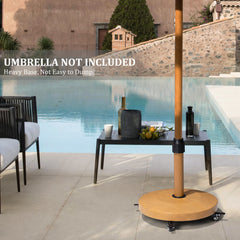 Pellebant 55 lb. Metal Cement Patio Umbrella Base with Wheels