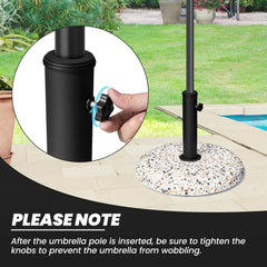 Pellebant Heavy Duty Round Base Stand for Outdoor Patio Market Umbrella