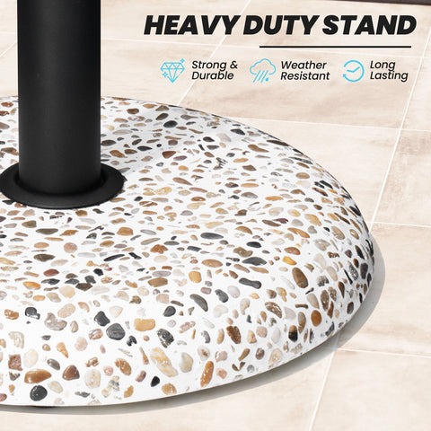 Pellebant Heavy Duty Round Base Stand for Outdoor Patio Market Umbrella
