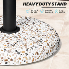 Pellebant Heavy Duty Round Base Stand for Outdoor Patio Market Umbrella