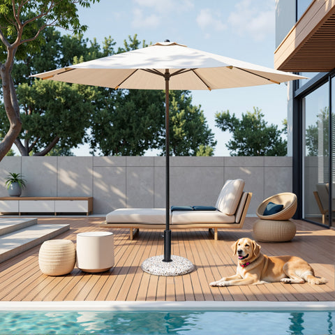 Pellebant Heavy Duty Round Base Stand for Outdoor Patio Market Umbrella