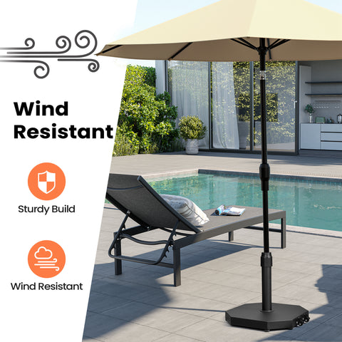 Pellebant Heavy-Duty Cement Patio Umbrella Base with Wheels