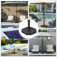 Pellebant Heavy-Duty Cement Patio Umbrella Base with Wheels
