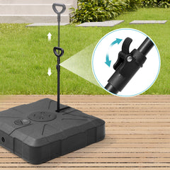 Pellebant Heavy-Duty Fillable Patio Umbrella Base Stand with Wheels for Cantilever Umbrellas