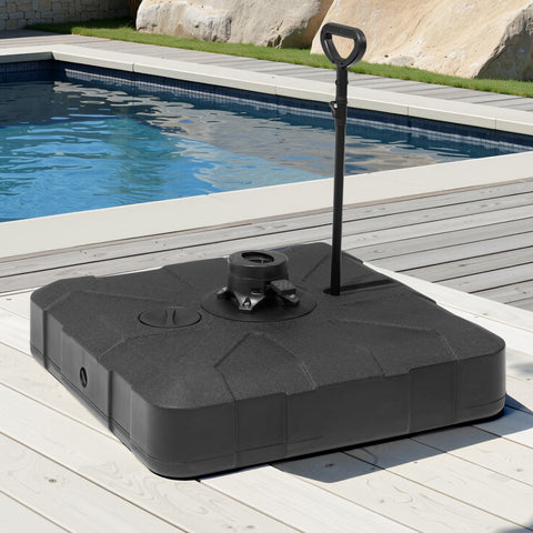 Pellebant Heavy-Duty Fillable Patio Umbrella Base Stand with Wheels for Cantilever Umbrellas