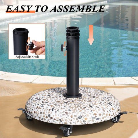 Pellebant 45 lb Heavy Duty Round Base Stand for Patio Outdoor Market Table Umbrella