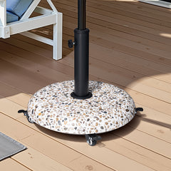 Pellebant 45 lb Heavy Duty Round Base Stand for Patio Outdoor Market Table Umbrella