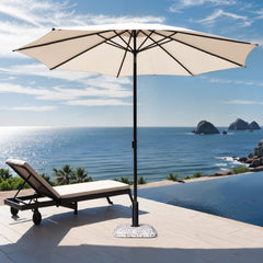 Pellebant 45lbs Heavy Duty Cobble Cement Patio Umbrella Base