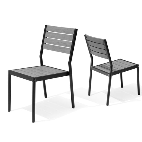 Pellebant Stackable Outdoor Dining Chairs Set of 2